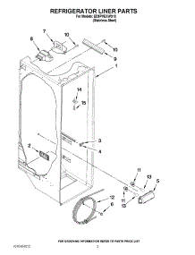 02 - Refrigerator Liner Parts parts for Whirlpool Refrigerator ED5PVEXWS10 from AppliancePartsPros.com