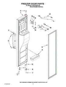 07 - Freezer Door Parts parts for Whirlpool Refrigerator GSC25C5EYY02 from AppliancePartsPros.com