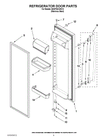06 - Refrigerator Door Parts parts for Whirlpool Refrigerator ED5PVEXWS10 from AppliancePartsPros.com