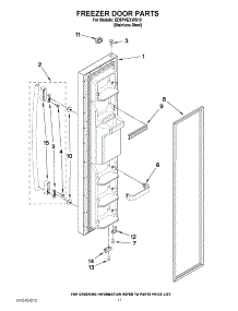 07 - Freezer Door Parts parts for Whirlpool Refrigerator ED5PVEXWS10 from AppliancePartsPros.com
