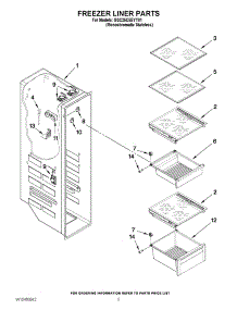 04 - Freezer Liner Parts parts for Whirlpool Refrigerator GSC25C5EYY01 from AppliancePartsPros.com