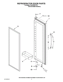 06 - Refrigerator Door Parts parts for Whirlpool Refrigerator GSC25C5EYY01 from AppliancePartsPros.com