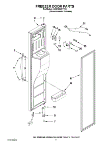 07 - Freezer Door Parts parts for Whirlpool Refrigerator GSC25C5EYY01 from AppliancePartsPros.com