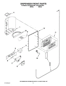 08 - Dispenser Front Parts parts for Whirlpool Refrigerator GSC25C5EYW01 from AppliancePartsPros.com
