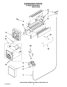 12 - Icemaker Parts parts for Whirlpool Refrigerator ED5PVEXWS10 from AppliancePartsPros.com
