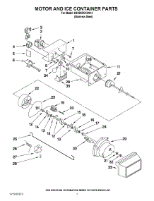 05 - Motor And Ice Container Parts parts for Whirlpool Refrigerator 6GD25DCXHS14 from AppliancePartsPros.com