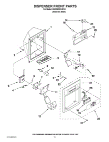 08 - Dispenser Front Parts parts for Whirlpool Refrigerator 6GD25DCXHS14 from AppliancePartsPros.com