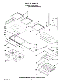 03 - Shelf Parts parts for Whirlpool Refrigerator GI6FDRXXY06 from AppliancePartsPros.com
