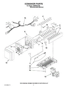 05 - Icemaker Parts parts for Whirlpool Refrigerator GI6FDRXXY06 from AppliancePartsPros.com