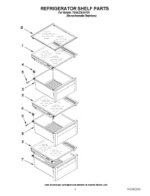 03 - Refrigerator Shelf Parts parts for Whirlpool Refrigerator 7GSC22C6XY01 from AppliancePartsPros.com
