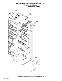 02 - Refrigerator Liner Parts parts for Whirlpool Refrigerator GSC25C4EYY01 from AppliancePartsPros.com