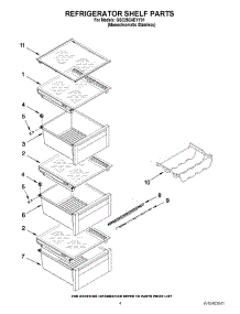 03 - Refrigerator Shelf Parts parts for Whirlpool Refrigerator GSC25C4EYY01 from AppliancePartsPros.com