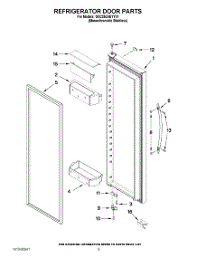 06 - Refrigerator Door Parts parts for Whirlpool Refrigerator GSC25C4EYY01 from AppliancePartsPros.com