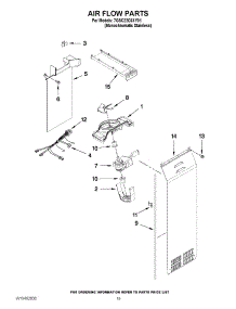 11 - Air Flow Parts parts for Whirlpool Refrigerator 7GSC22C6XY01 from AppliancePartsPros.com