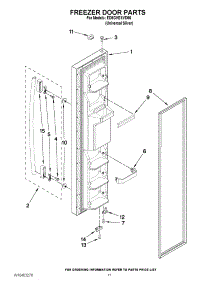 07 - Freezer Door Parts parts for Whirlpool Refrigerator ED5GVEXVD06 from AppliancePartsPros.com