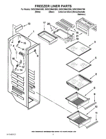 04 - Freezer Liner Parts parts for Whirlpool Refrigerator 3WSC20N4XW00 from AppliancePartsPros.com
