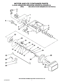 05 - Motor And Ice Container Parts parts for Whirlpool Refrigerator WSR25D2RYF00 from AppliancePartsPros.com