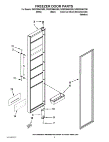06 - Freezer Door Parts parts for Whirlpool Refrigerator 3WSC20N4XY00 from AppliancePartsPros.com