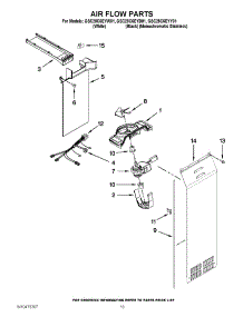 11 - Air Flow Parts parts for Whirlpool Refrigerator GSC25C6EYY01 from AppliancePartsPros.com