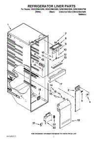 02 - Refrigerator Liner Parts parts for Whirlpool Refrigerator 3WSC20N4XD00 from AppliancePartsPros.com