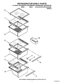 03 - Refrigerator Shelf Parts parts for Whirlpool Refrigerator 3WSC20N4XD00 from AppliancePartsPros.com