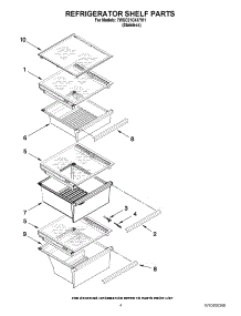 03 - Refrigerator Shelf Parts parts for Whirlpool Refrigerator 7WSC21C4XY01 from AppliancePartsPros.com