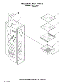 04 - Freezer Liner Parts parts for Whirlpool Refrigerator 7WSC21C4XY01 from AppliancePartsPros.com
