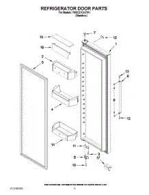 06 - Refrigerator Door Parts parts for Whirlpool Refrigerator 7WSC21C4XY01 from AppliancePartsPros.com