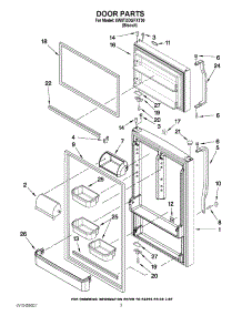 02 - Door Parts parts for Whirlpool Refrigerator 8W8TXDGFXT00 from AppliancePartsPros.com