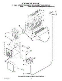 12 - Icemaker Parts parts for Whirlpool Refrigerator WSR25D2RYB00 from AppliancePartsPros.com