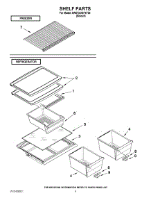 05 - Shelf Parts parts for Whirlpool Refrigerator 8W8TXDGFXT00 from AppliancePartsPros.com