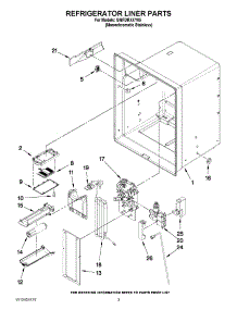 02 - Refrigerator Liner Parts parts for Whirlpool Refrigerator GI6FDRXXY05 from AppliancePartsPros.com