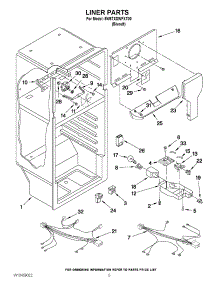 03 - Liner Parts parts for Whirlpool Refrigerator 8W8TXDWFXT00 from AppliancePartsPros.com