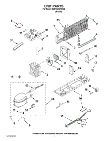04 - Unit Parts parts for Whirlpool Refrigerator 8W8TXDWFXT00 from AppliancePartsPros.com