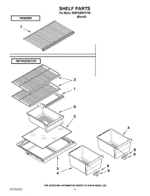 05 - Shelf Parts parts for Whirlpool Refrigerator 8W8TXDWFXT00 from AppliancePartsPros.com