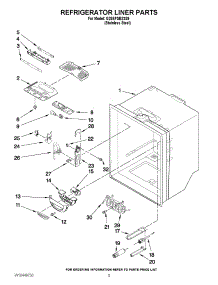 03 - Refrigerator Liner Parts parts for Whirlpool Refrigerator G25EFSB23S9 from AppliancePartsPros.com