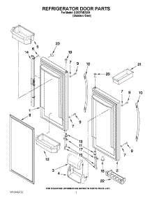 04 - Refrigerator Door Parts parts for Whirlpool Refrigerator G25EFSB23S9 from AppliancePartsPros.com