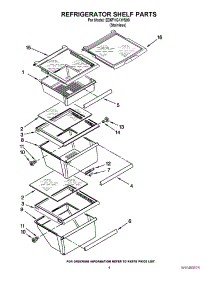 03 - Refrigerator Shelf Parts parts for Whirlpool Refrigerator ED5FVGXWS08 from AppliancePartsPros.com