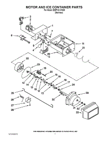 05 - Motor And Ice Container Parts parts for Whirlpool Refrigerator ED5FVGXWS08 from AppliancePartsPros.com