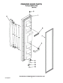 07 - Freezer Door Parts parts for Whirlpool Refrigerator ED5FVGXWS08 from AppliancePartsPros.com
