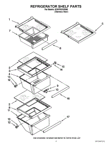 03 - Refrigerator Shelf Parts parts for Whirlpool Refrigerator ED5PVEXWS08 from AppliancePartsPros.com