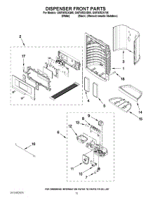 08 - Dispenser Front Parts parts for Whirlpool Refrigerator GI6FARXXQ05 from AppliancePartsPros.com