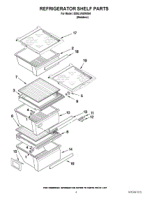 03 - Refrigerator Shelf Parts parts for Whirlpool Refrigerator ED5LVAXWS04 from AppliancePartsPros.com