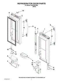 05 - Refrigerator Door Parts parts for Whirlpool Refrigerator GX5FHDXVQ05 from AppliancePartsPros.com