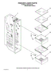 04 - Freezer Liner Parts parts for Whirlpool Refrigerator GSS30C7EYY01 from AppliancePartsPros.com