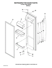 05 - Refrigerator Door Parts parts for Whirlpool Refrigerator ED5LVAXWS04 from AppliancePartsPros.com
