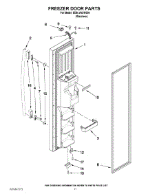 06 - Freezer Door Parts parts for Whirlpool Refrigerator ED5LVAXWS04 from AppliancePartsPros.com