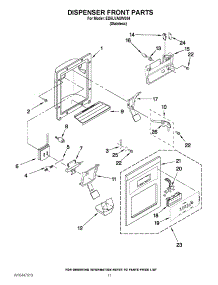 07 - Dispenser Front Parts parts for Whirlpool Refrigerator ED5LVAXWS04 from AppliancePartsPros.com