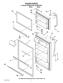 02 - Door Parts parts for Whirlpool Refrigerator W8TXEWFYB02 from AppliancePartsPros.com