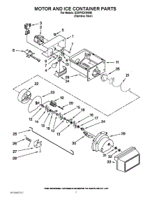 05 - Motor And Ice Container Parts parts for Whirlpool Refrigerator ED5PVEXWS08 from AppliancePartsPros.com